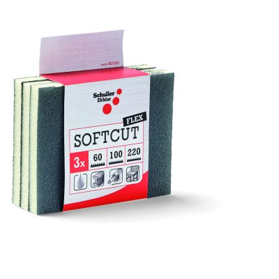Schuller SOFTCUT FLEX Gąbka ścierna 12 x 10 cm Zestaw 3 szt
