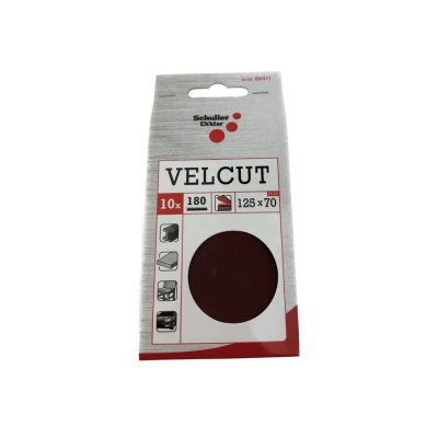 Schuller VELCUT Papier ścierny, arkusze 70 x 125 mm na rzep P180 Zestaw 10 szt