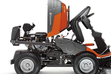 Husqvarna P535HX Rider Hybryda AWD 967985503 967 98 55‑03 Unoszona maska oraz pozycja serwisowa